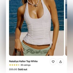 Princess Polly White Halter Neck Camisole